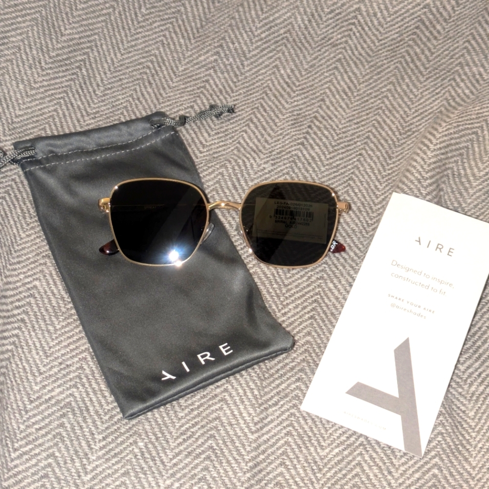 AIRE Gold and Black Sunglasses